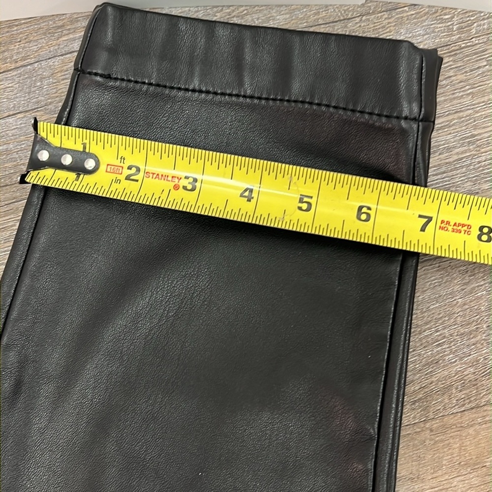 Loft High Rise Soft Faux Leather Belted Pants Size 2 - Picture 13 of 13